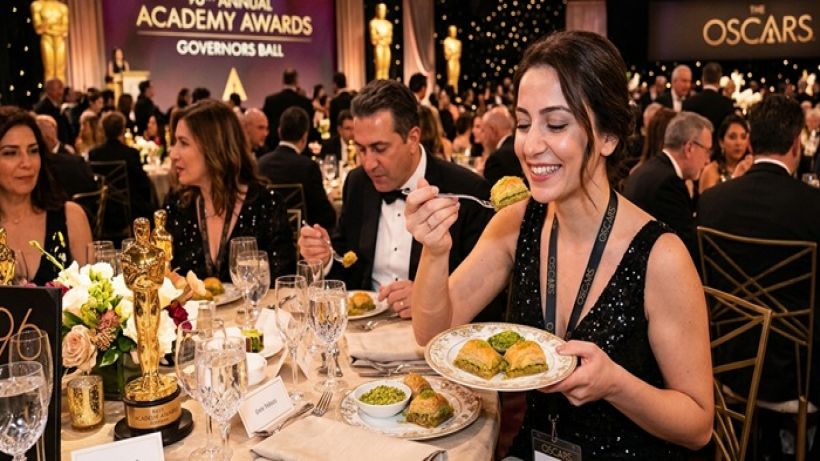 Oscar Gecesinde Türk Mutfağından, Antep Baklavası Sahnede! Oscar Gecesinde Türk
