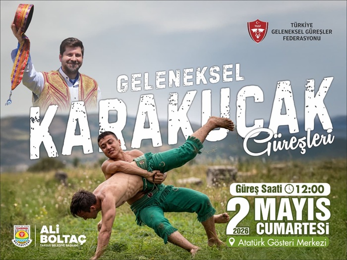 Tarsus Belediyesi ile Türkiye Geleneksel Güreşler Federasyonu iş birliğinde düzenlenen